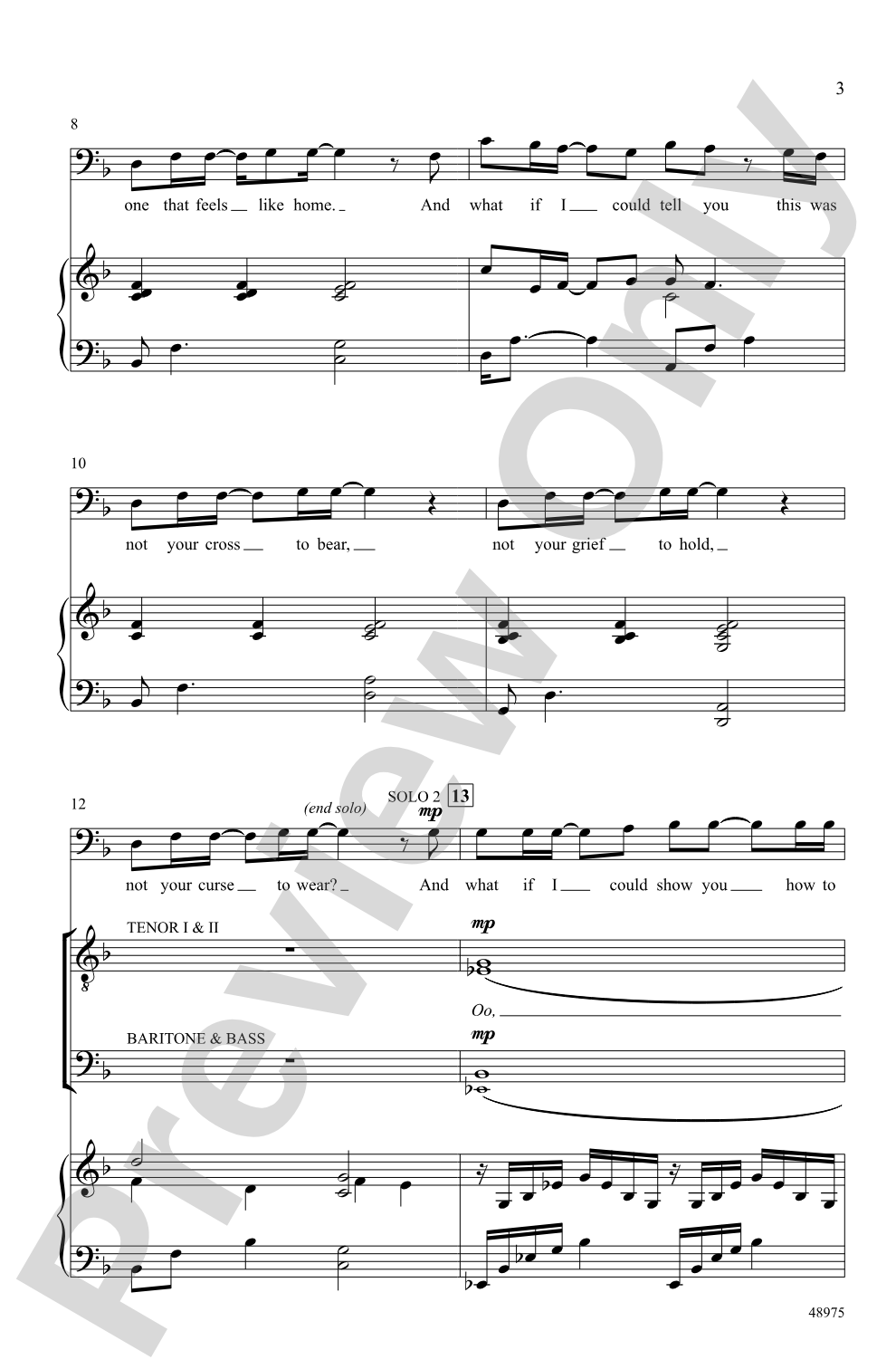 What If I Could Tell You: TTBB Choral Octavo