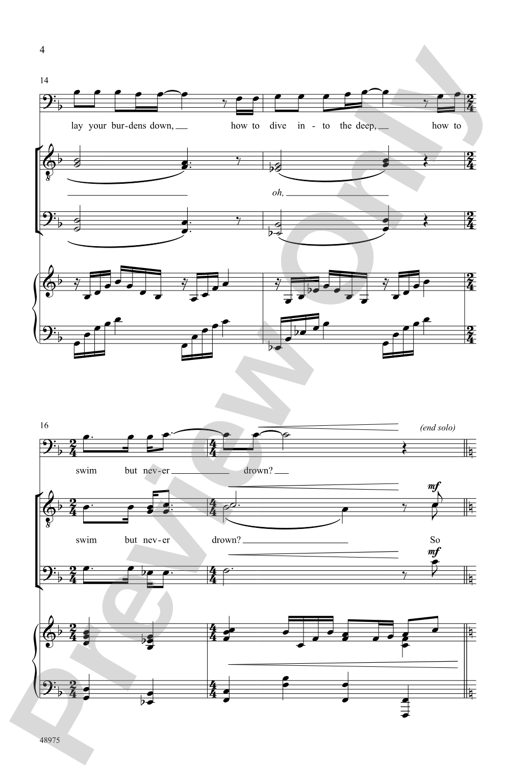 What If I Could Tell You: TTBB Choral Octavo