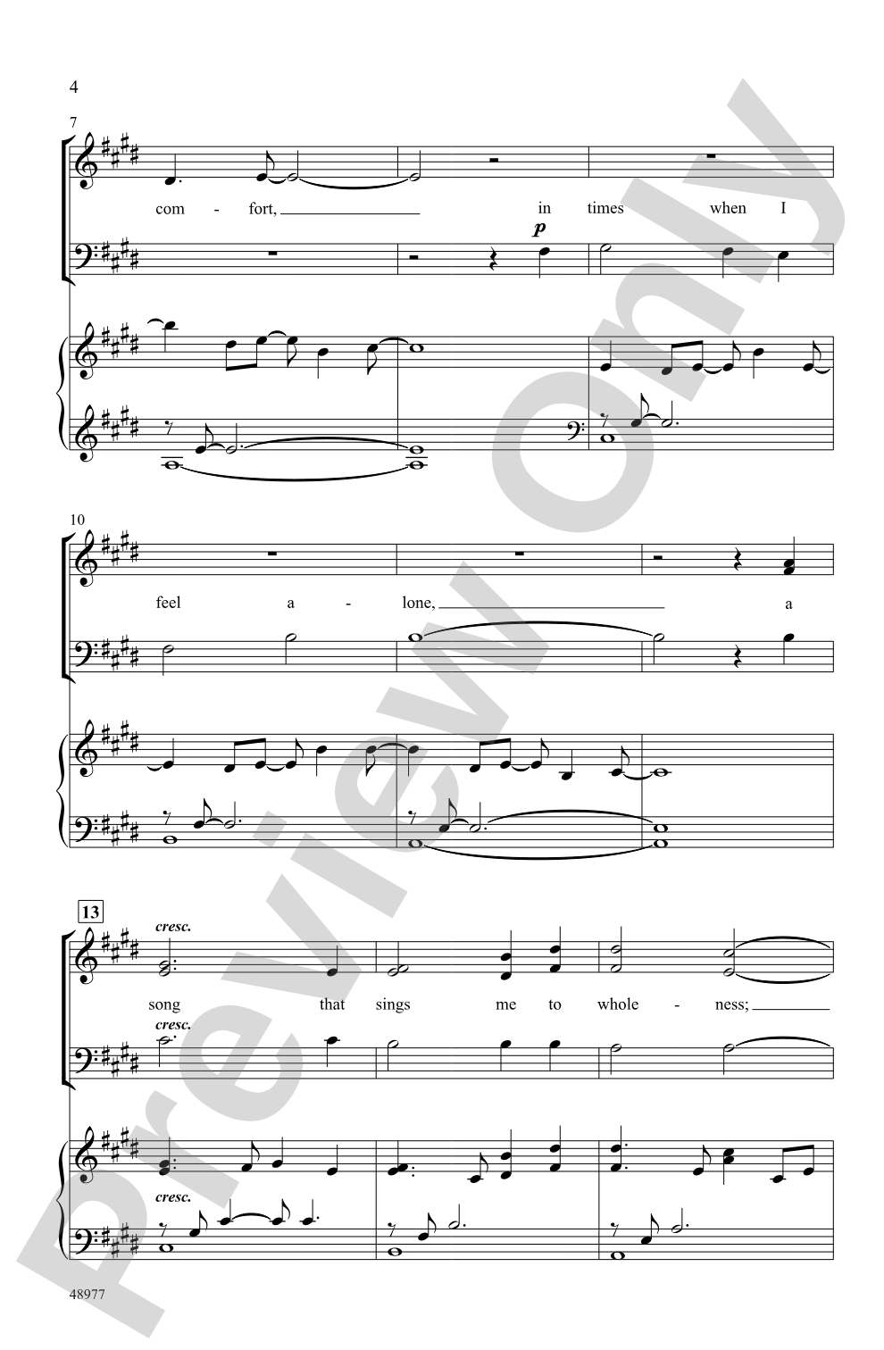 Your Song: SATB Choral Octavo