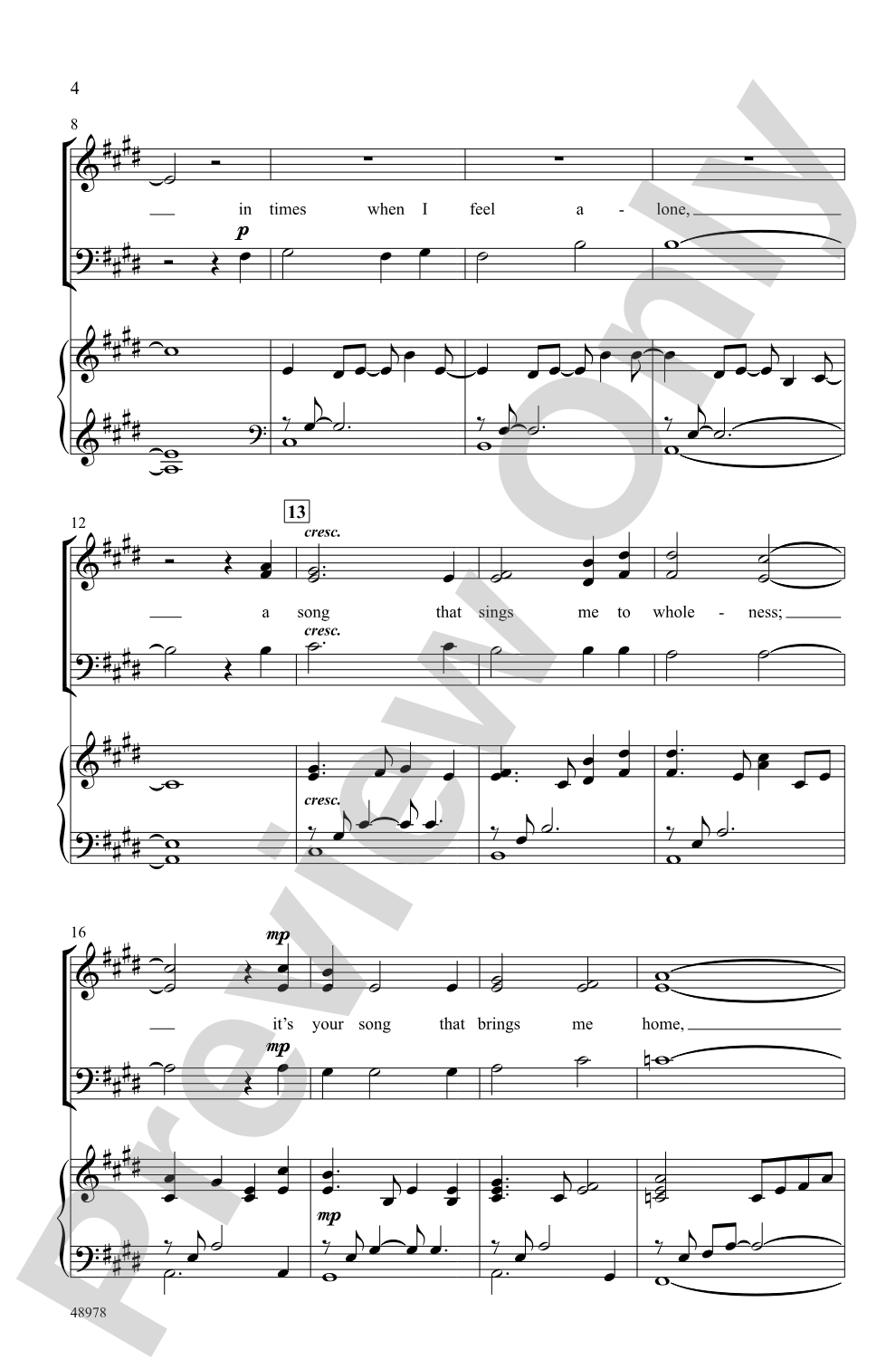 Your Song: 3-Part Mixed Choral Octavo