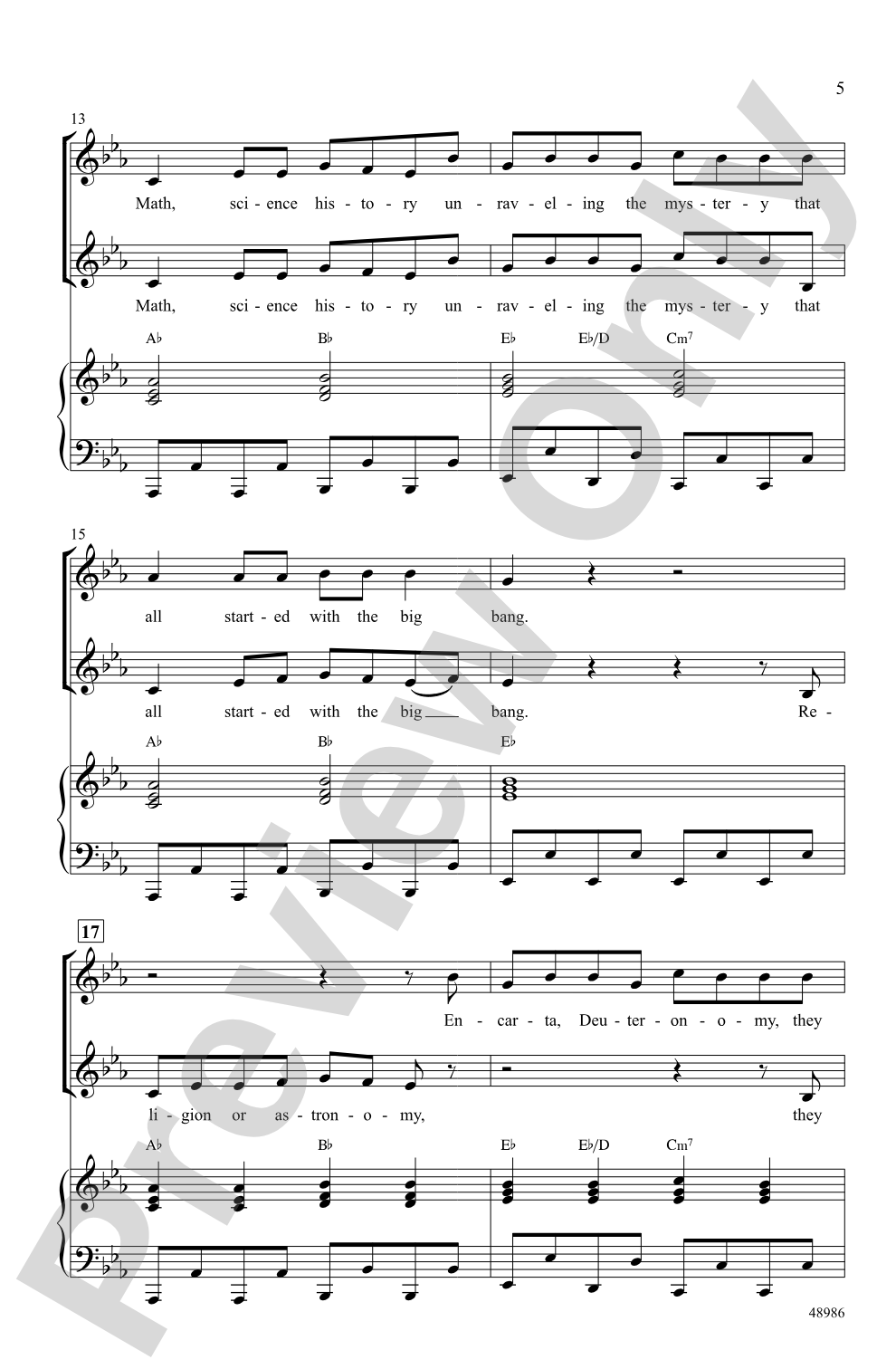 Streaming Sitcoms: 2-Part Choral Octavo