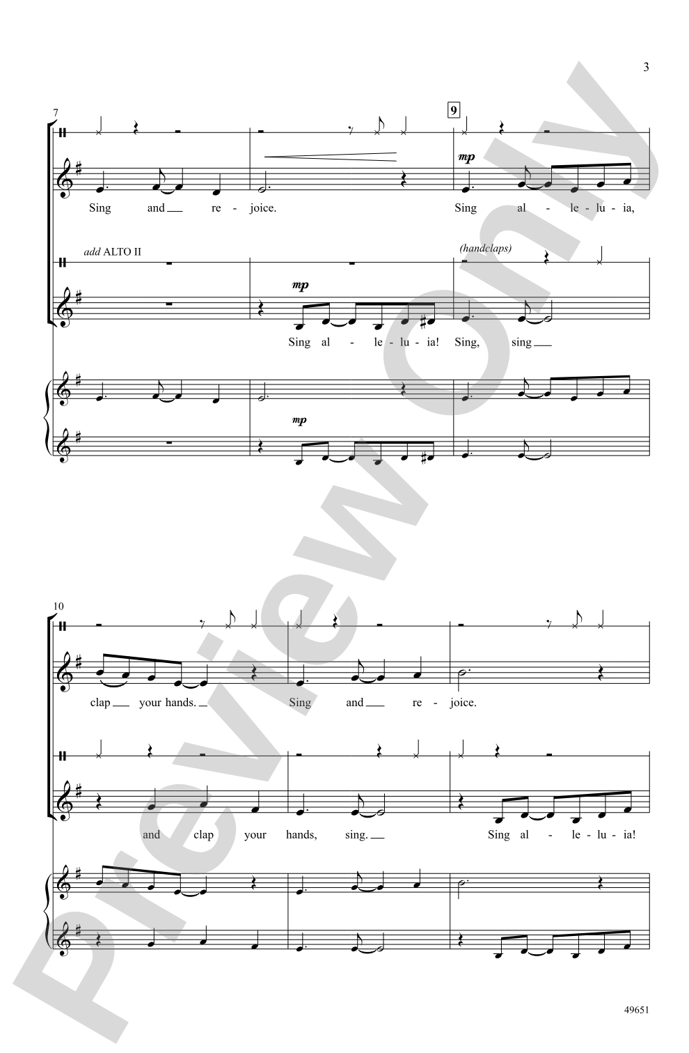 Sing Alleluia, Clap Your Hands: SSAA, <I>a cappella</I> Choral Octavo