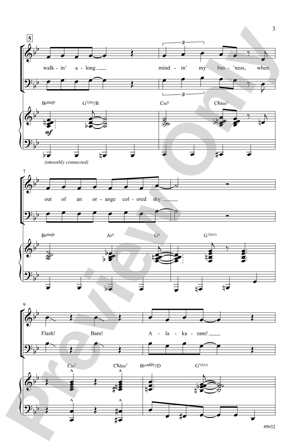 Orange Colored Sky: SATB Choral Octavo