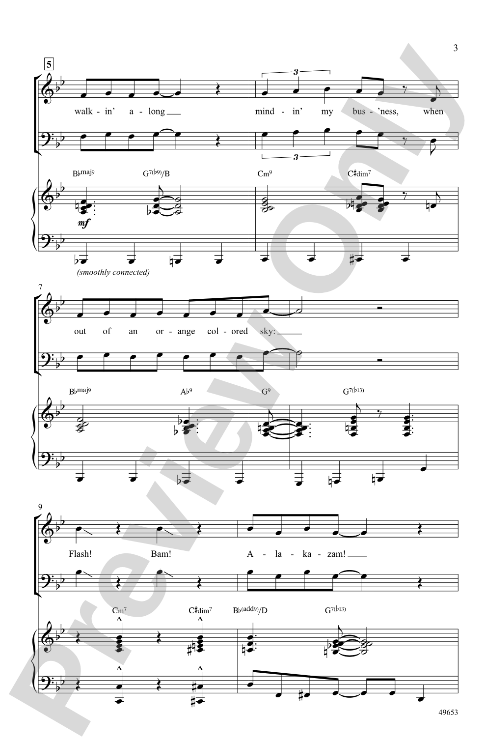 Orange Colored Sky: SAB Choral Octavo