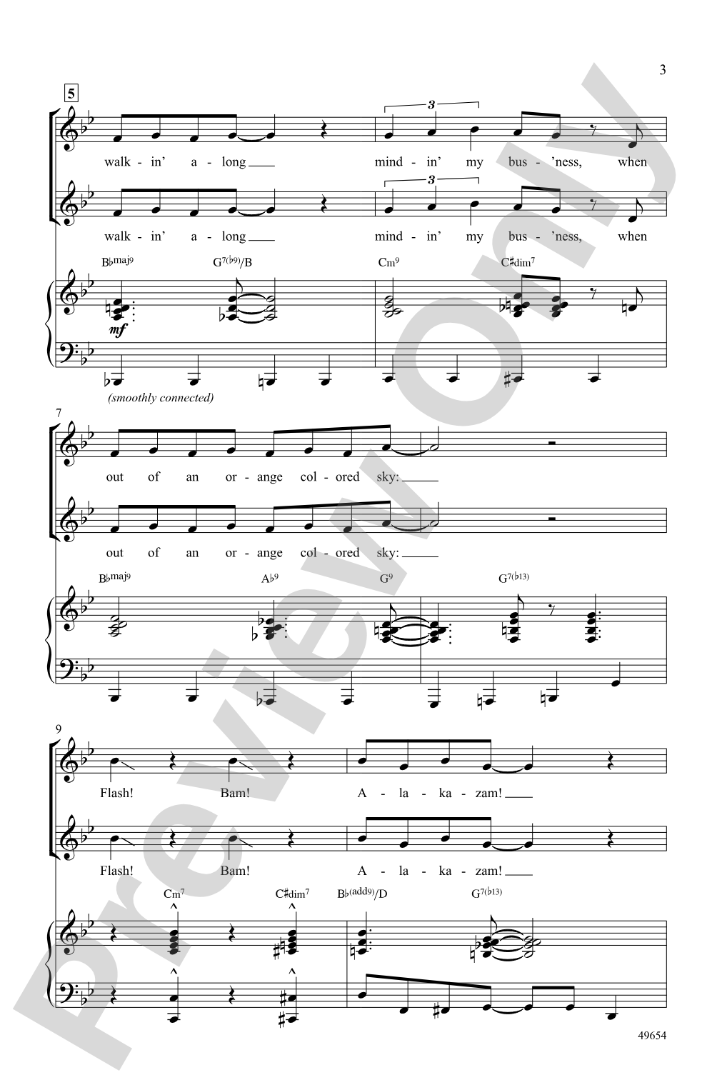 Orange Colored Sky: SSA Choral Octavo