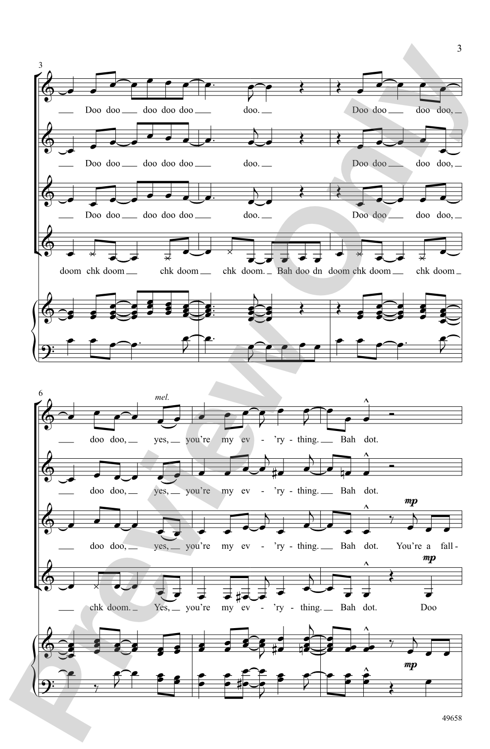 Everything: SSSA, <i>a cappella</i> Choral Octavo