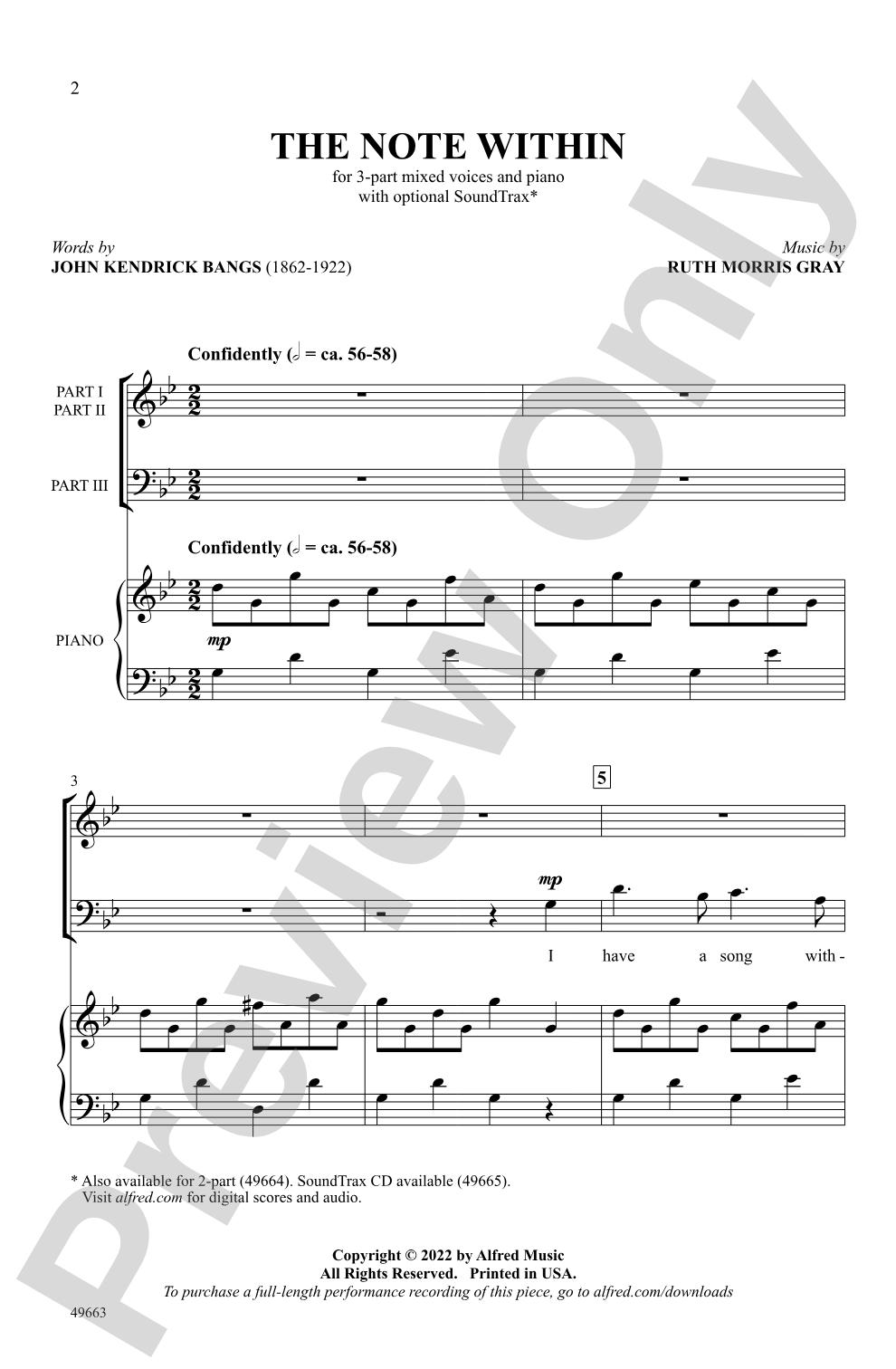 The Note Within: 3-Part Mixed Choral Octavo