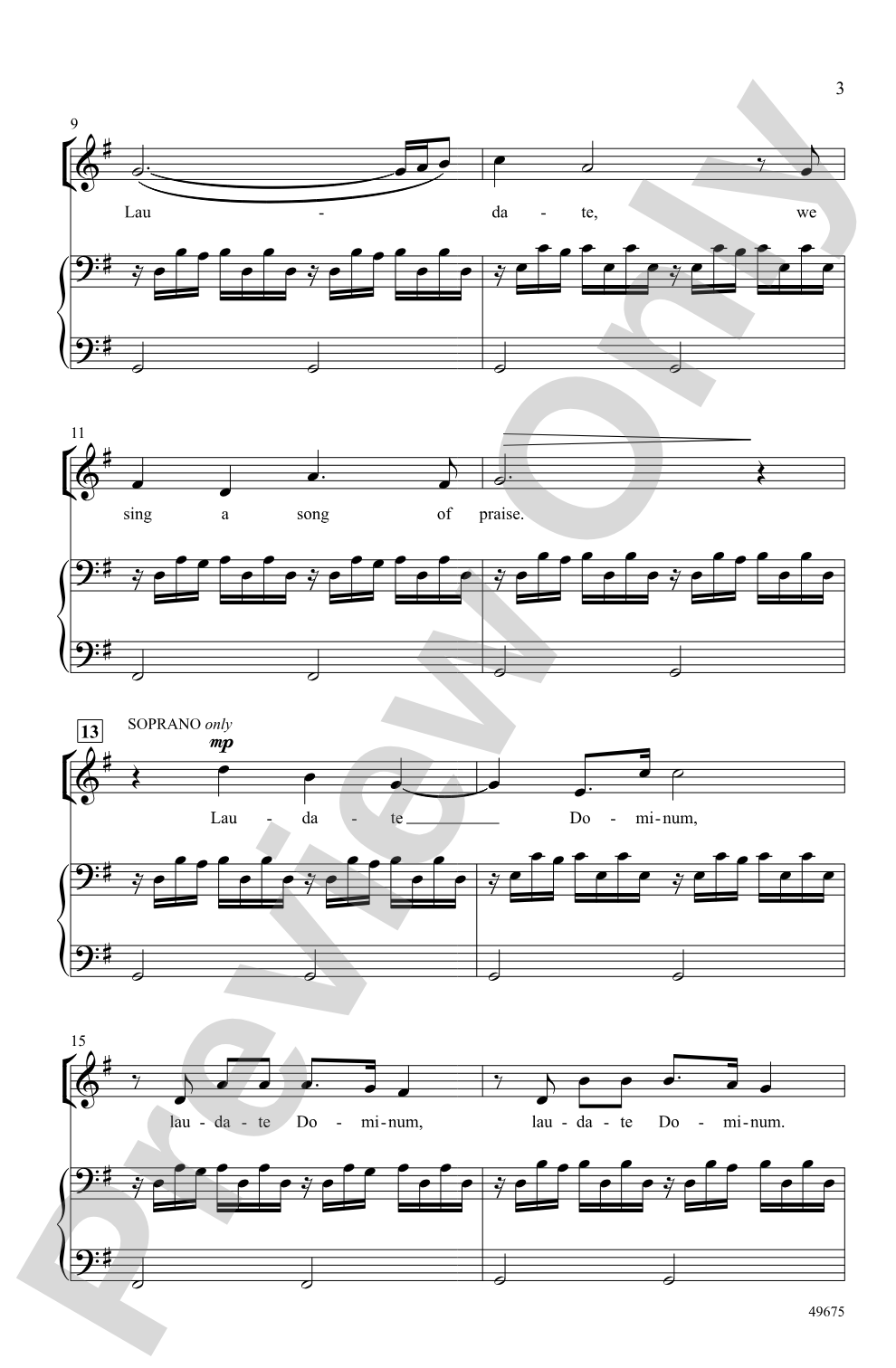 Laudate Dominum: SAB / 3-Part Mixed Choral Octavo