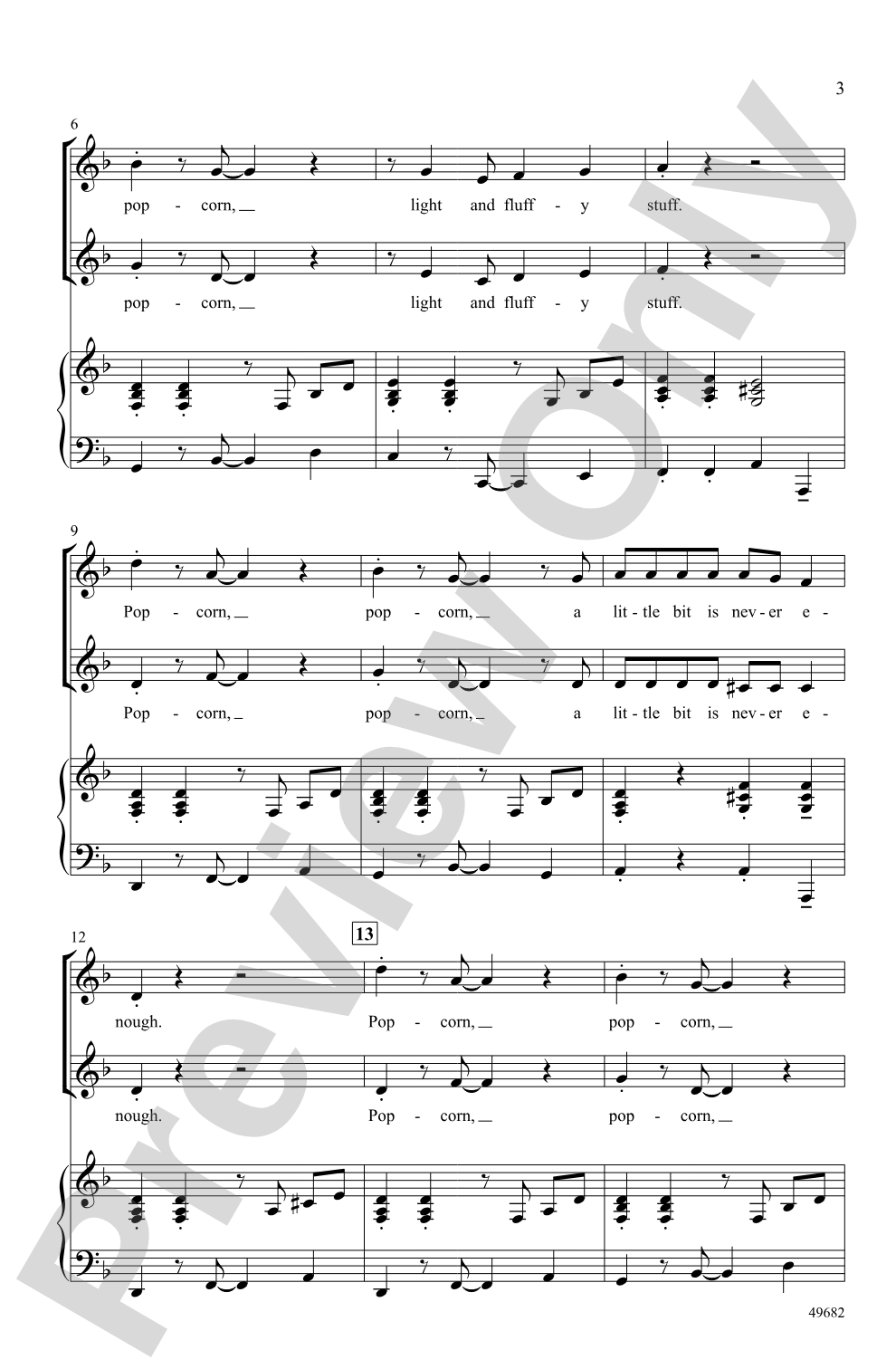 Popcorn: 2-Part Choral Octavo