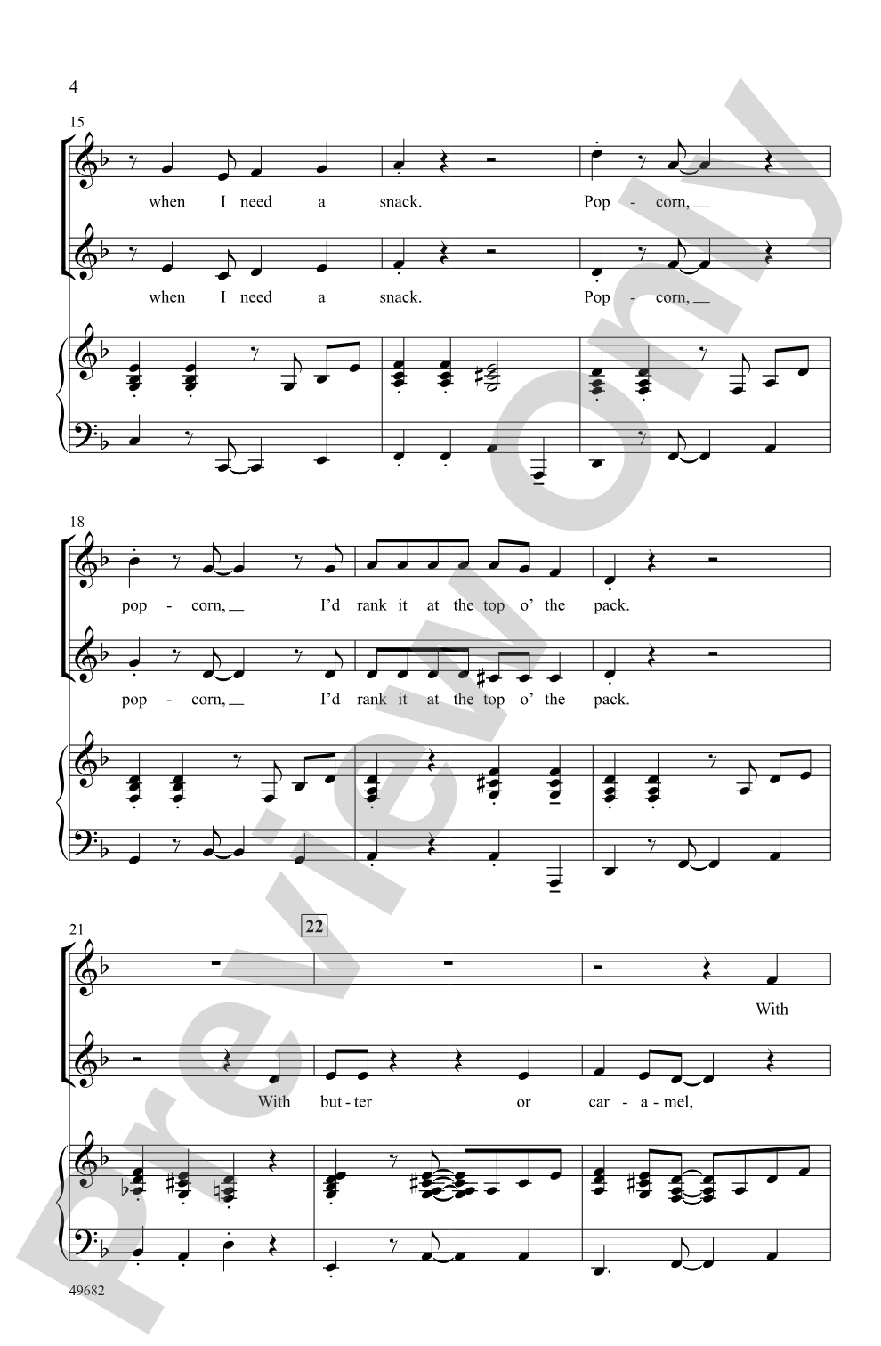 Popcorn: 2-Part Choral Octavo