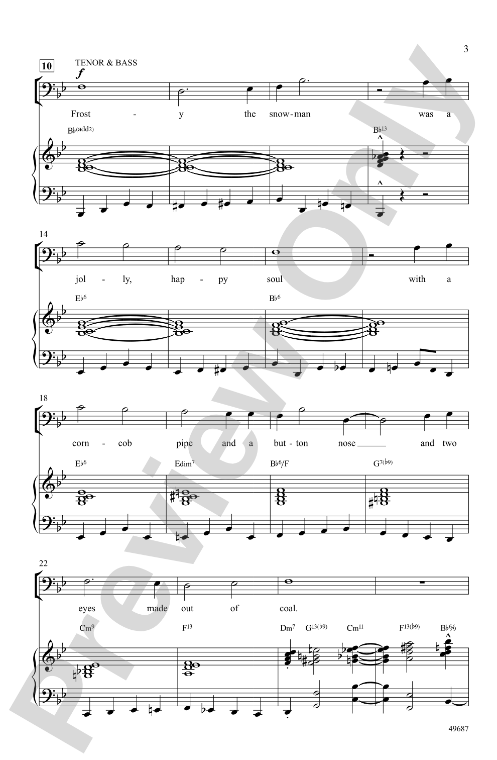 Frosty the Snowman: SATB Choral Octavo