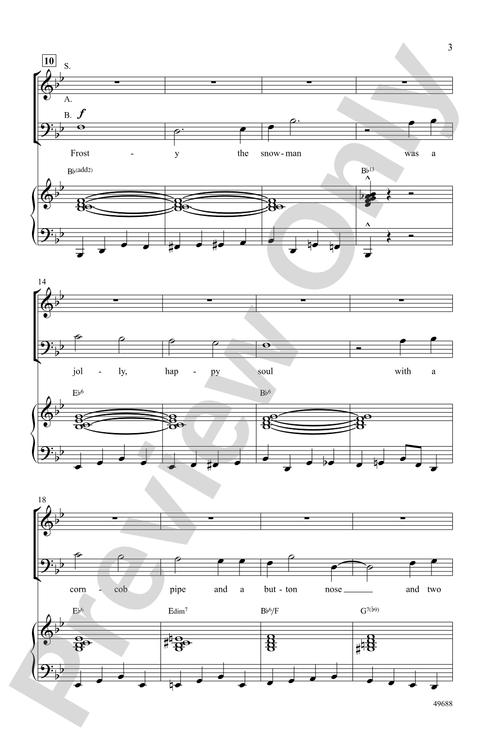 Frosty the Snowman: SAB Choral Octavo