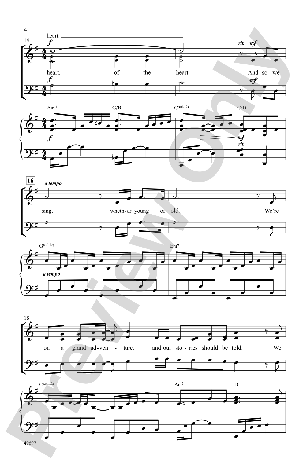 And So We Sing: SAB Choral Octavo