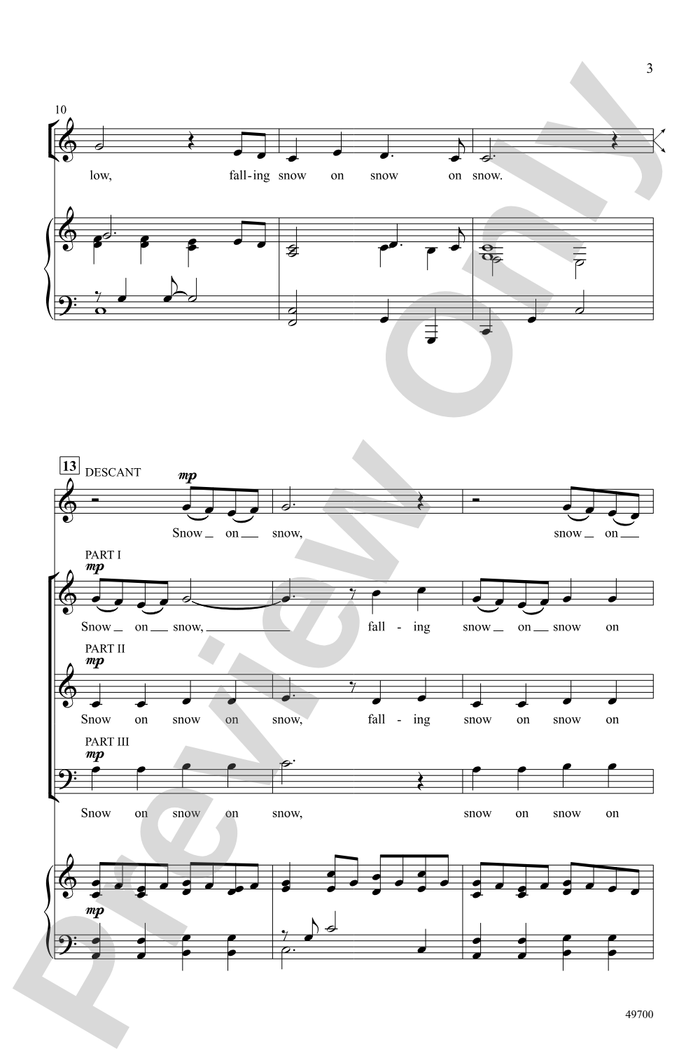 Snow on Snow: 3-Part Mixed Choral Octavo