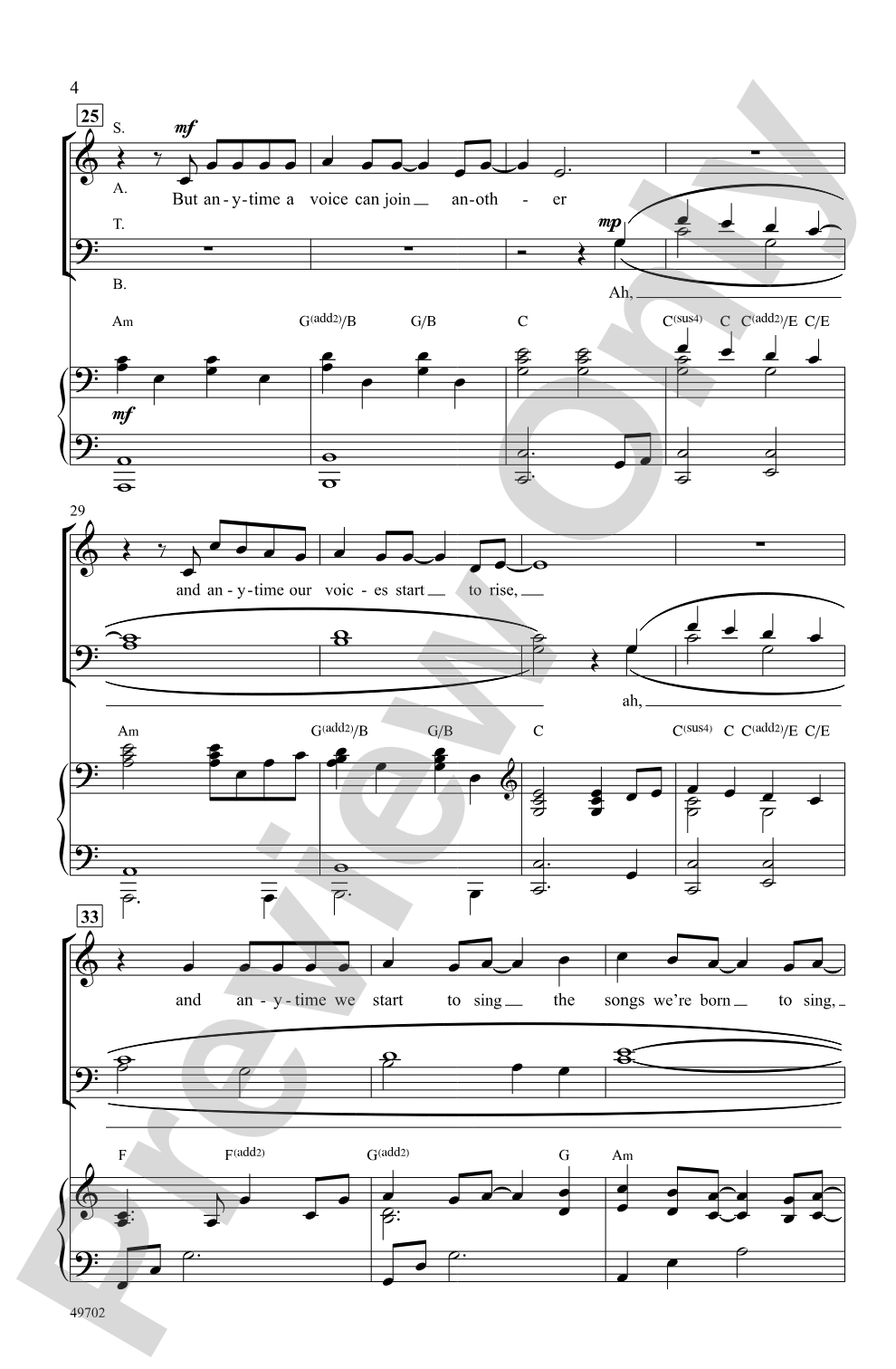 Harmony's Never Too Late: SATB Choral Octavo