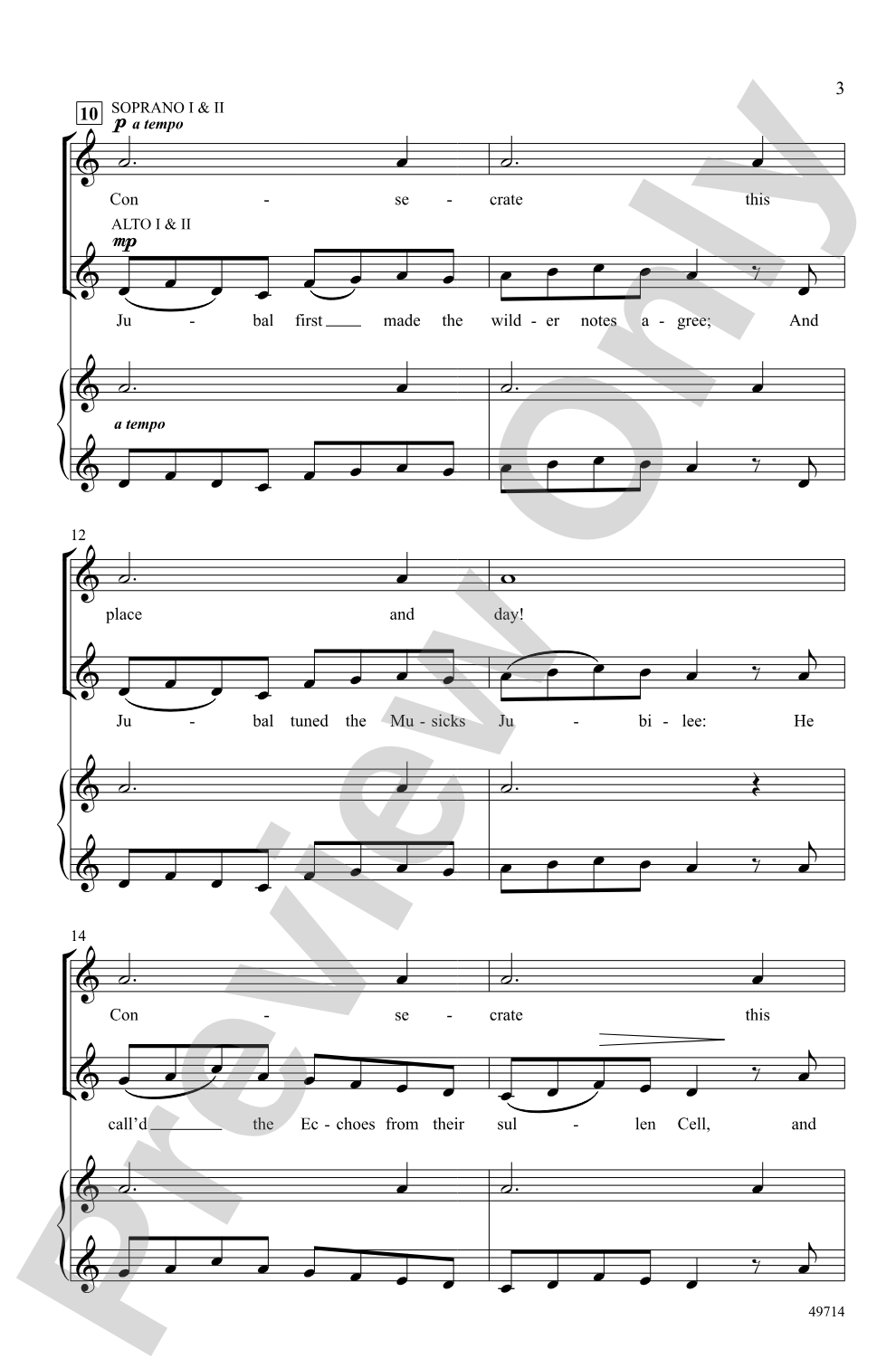 Musicks Empire: SSAA, <i>a cappella</i> Choral Octavo