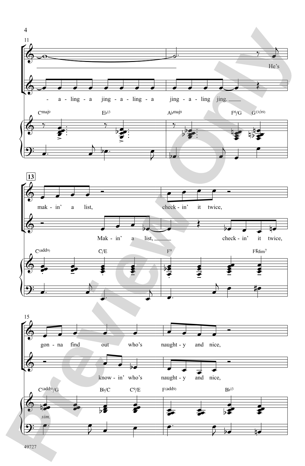 Santa Claus Is Comin' to Town: SSA Choral Octavo