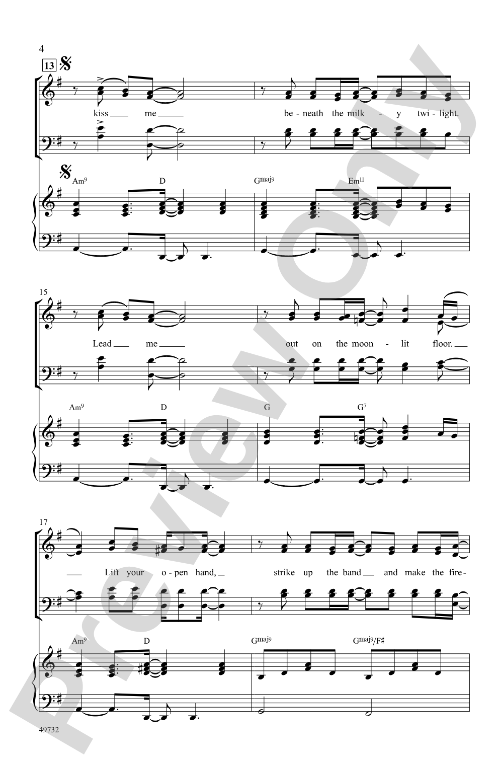 Kiss Me: SATB Choral Octavo