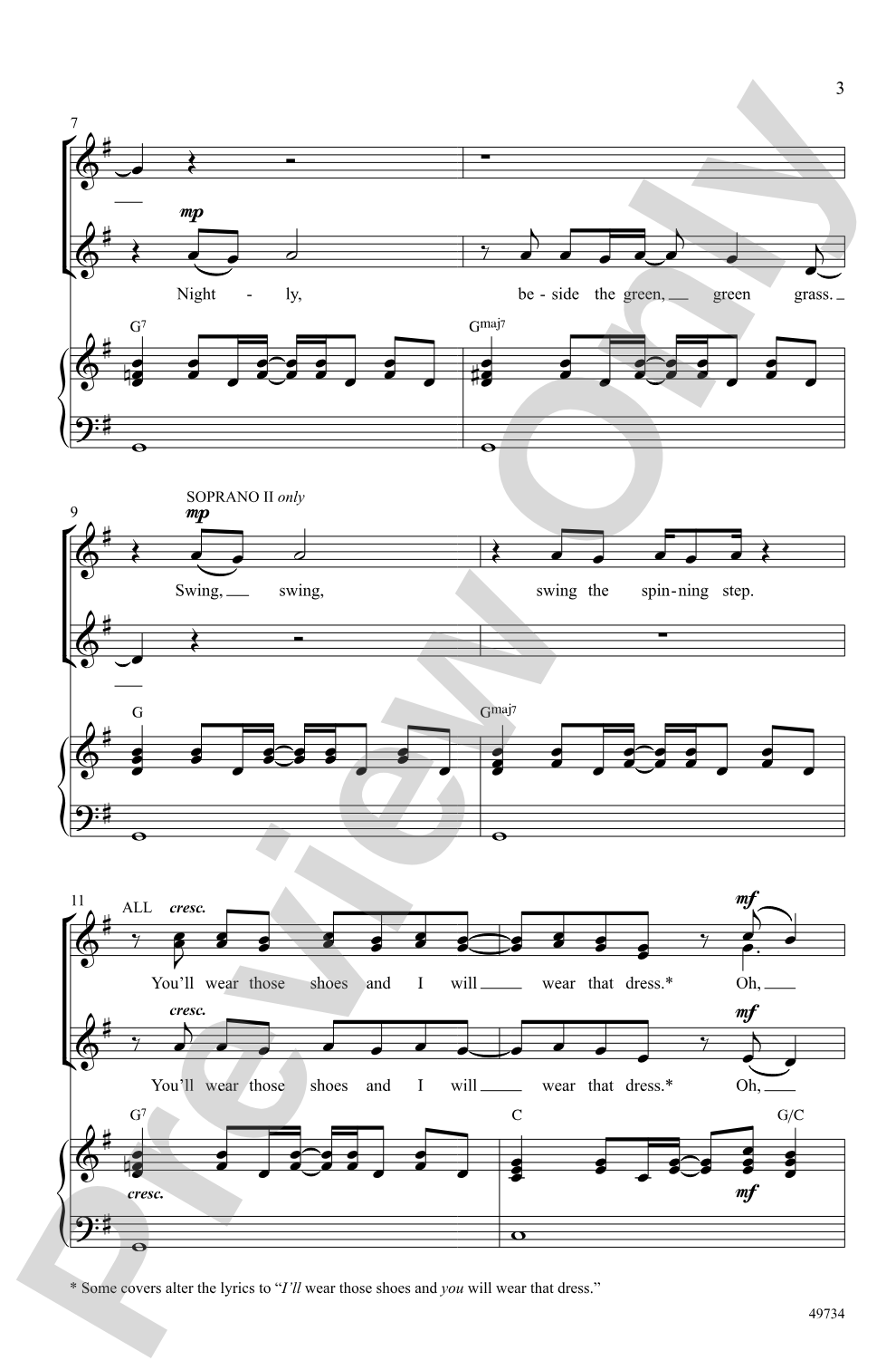 Kiss Me: SSA Choral Octavo