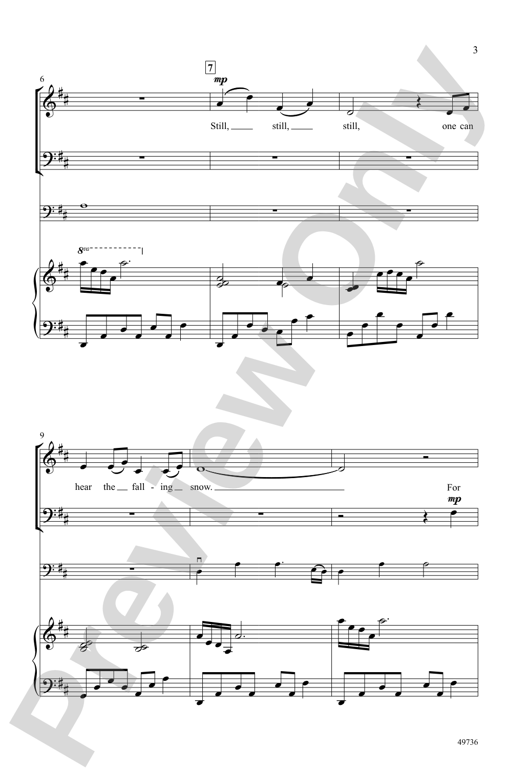 Still, Still, Still: SATB Choral Octavo