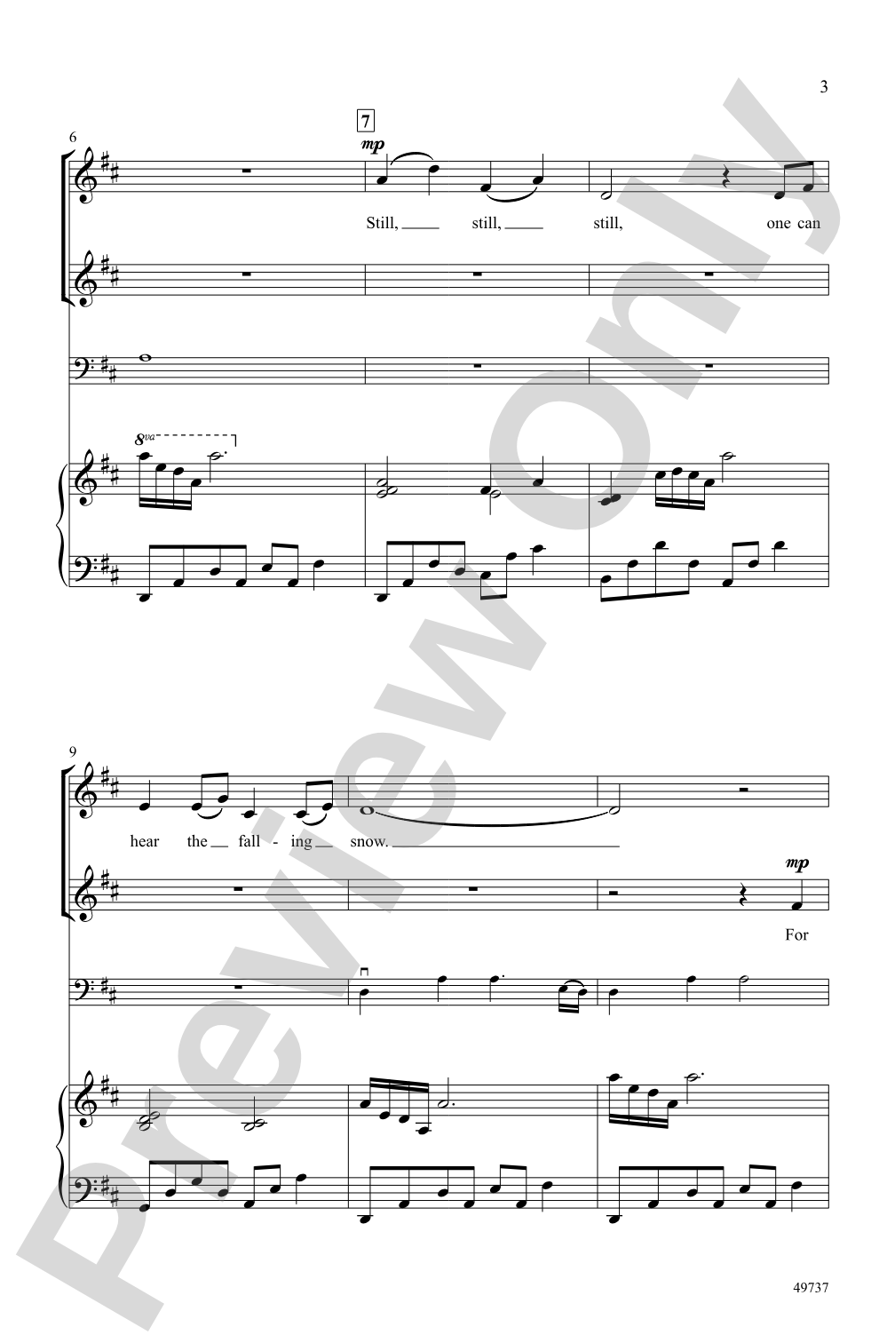 Still, Still, Still: SSA Choral Octavo