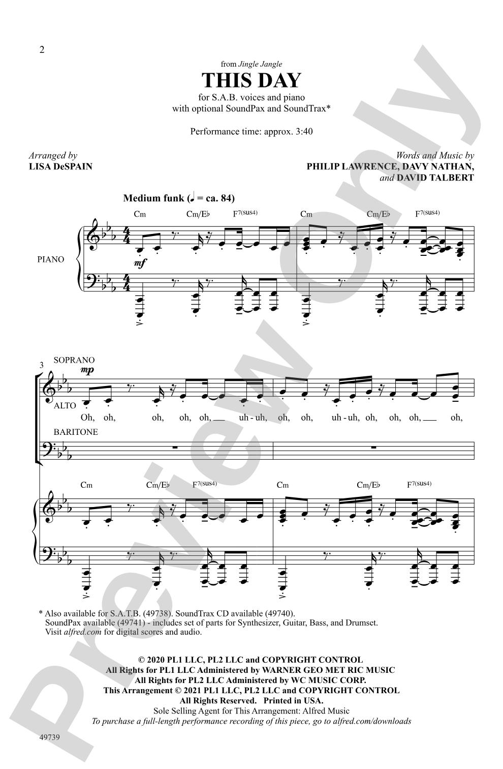 This Day: SAB Choral Octavo