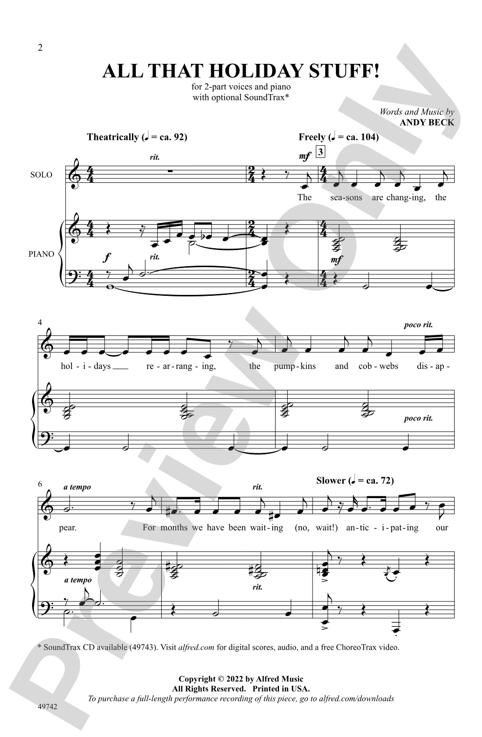 All That Holiday Stuff!: 2-Part Choral Octavo