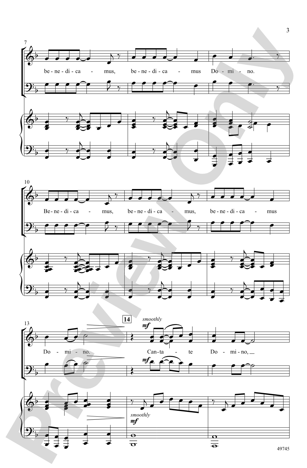 Benedicamus Domino: 3-Part Mixed Choral Octavo