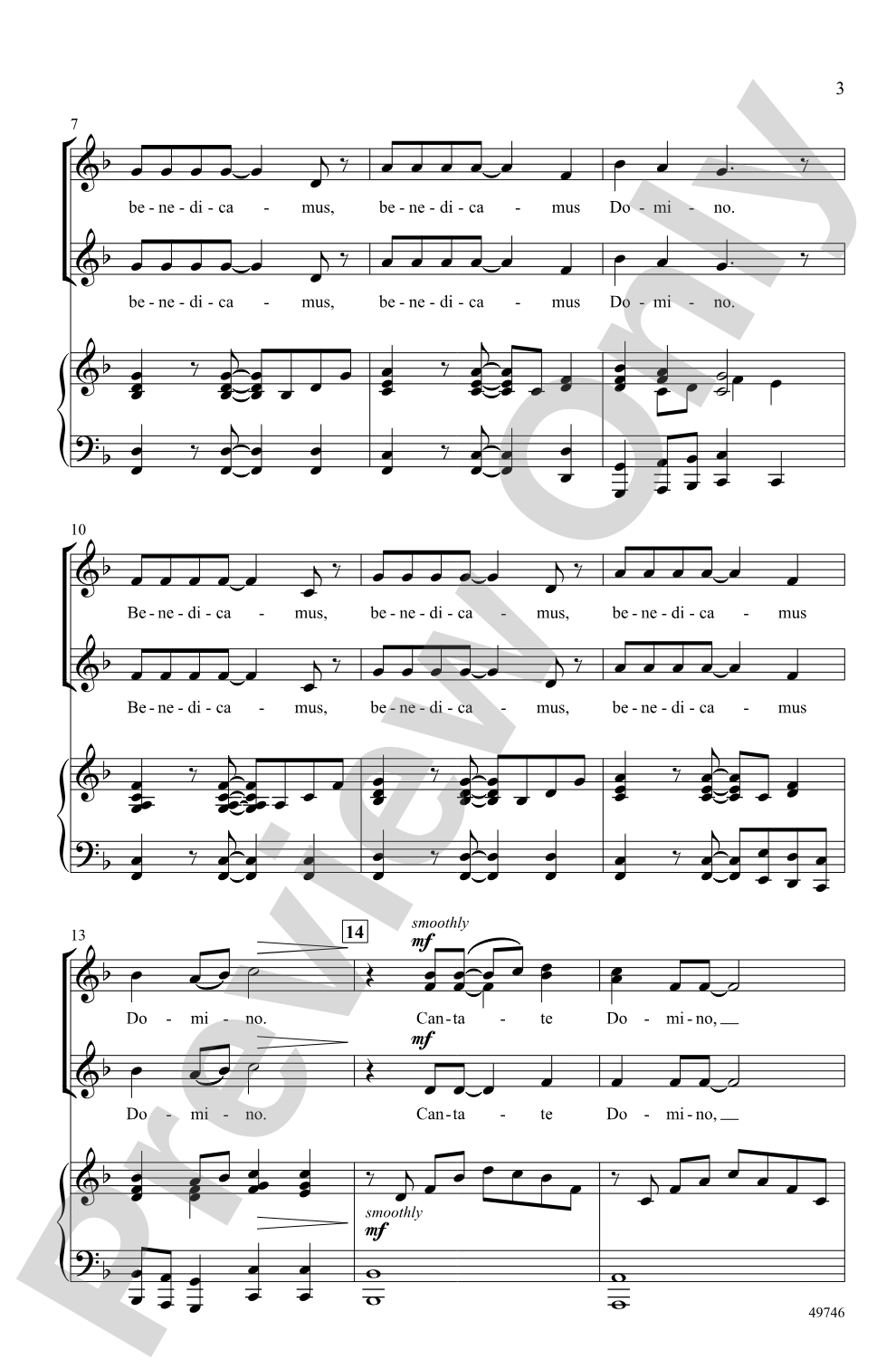 Benedicamus Domino: SSA Choral Octavo