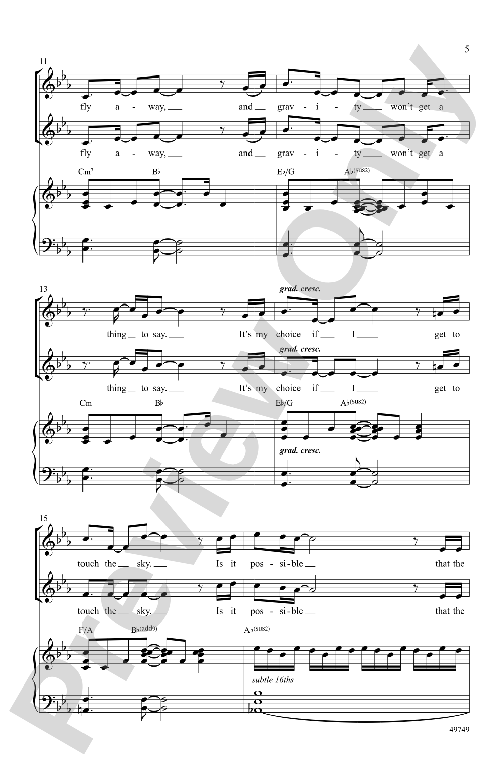 The Square Root of Possible: 2-Part Choral Octavo
