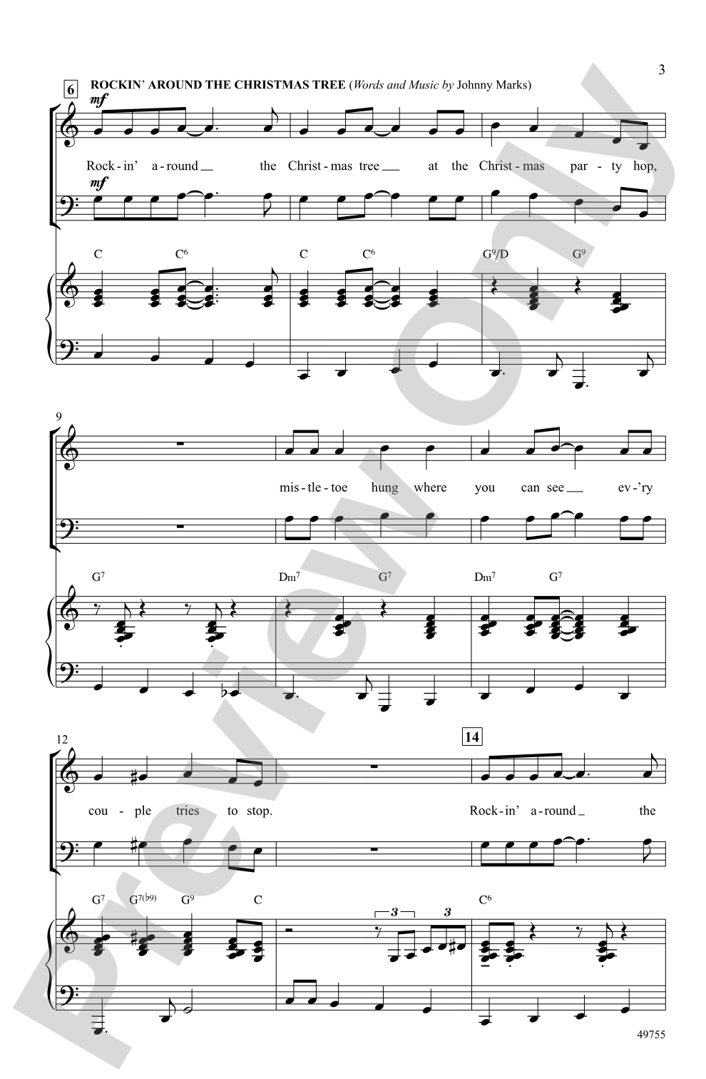 Rockin' Around the Christmas Tree with Jingle Bell Rock: SATB Choral Octavo