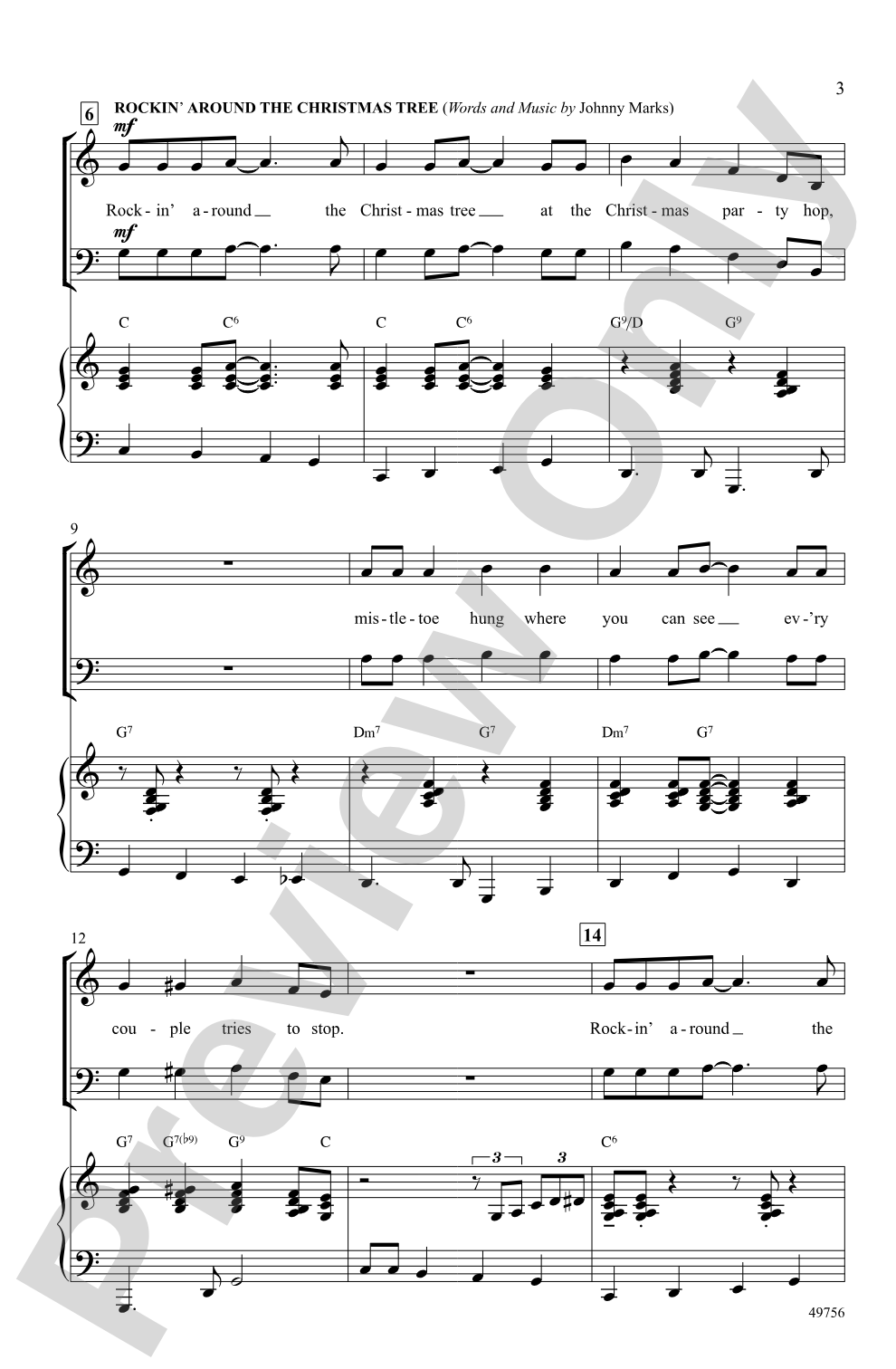 Rockin' Around the Christmas Tree with Jingle Bell Rock: SAB Choral Octavo
