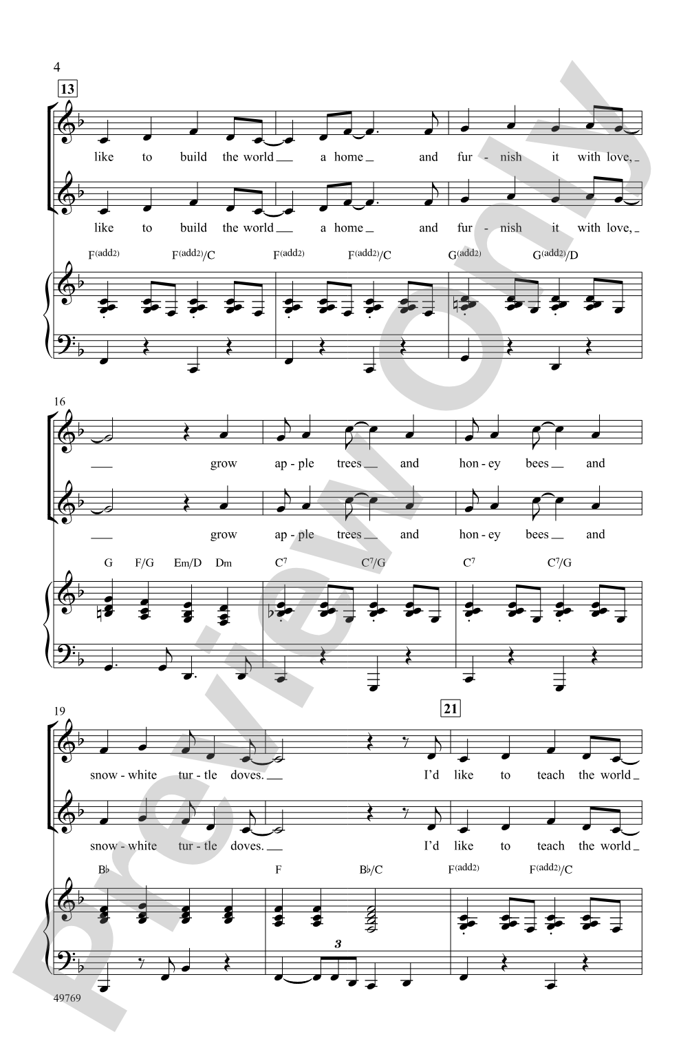 I'd Like to Teach the World to Sing: 2-Part Choral Octavo