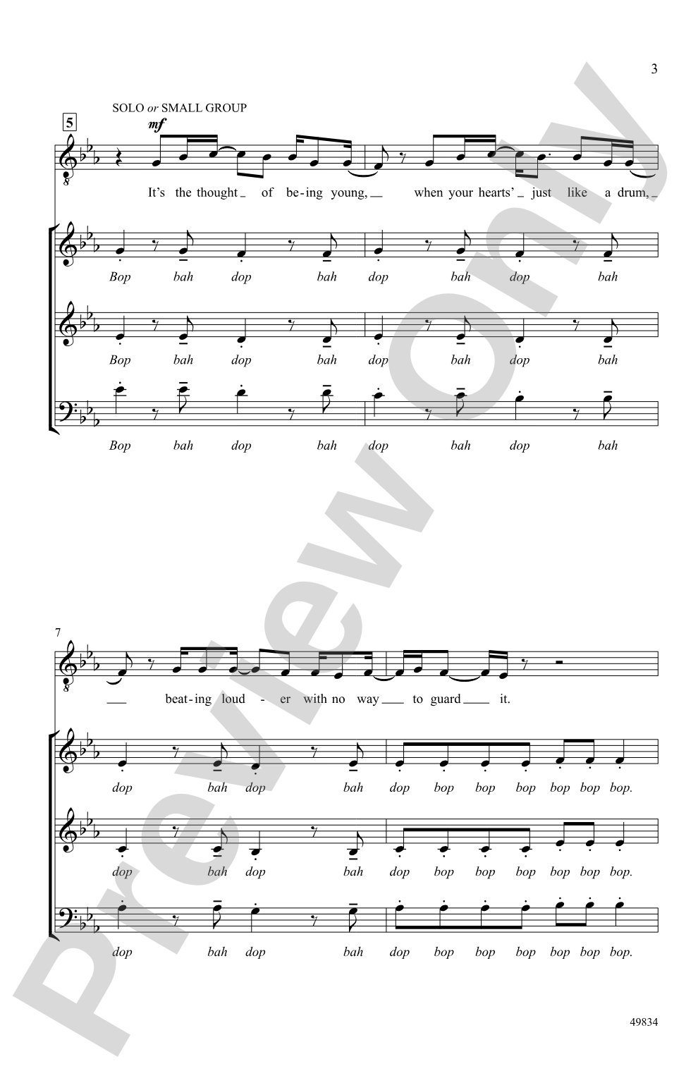 Permission to Dance: 3-Part Mixed / SAB, <i>a cappella</i> Choral Octavo
