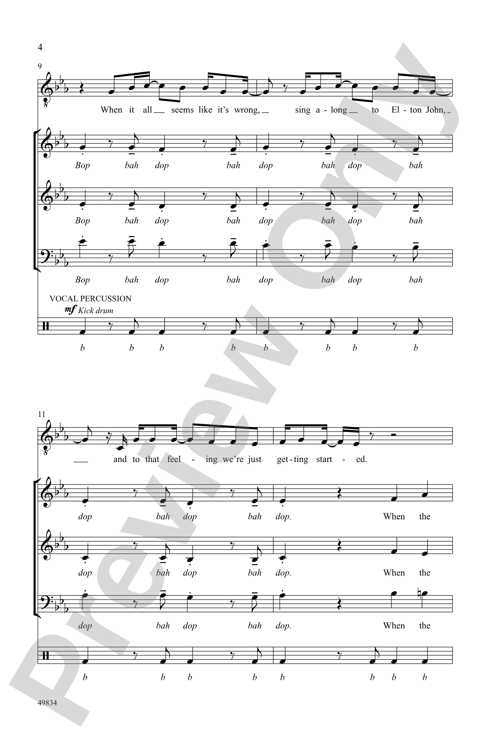 Permission to Dance: 3-Part Mixed / SAB, <i>a cappella</i> Choral Octavo
