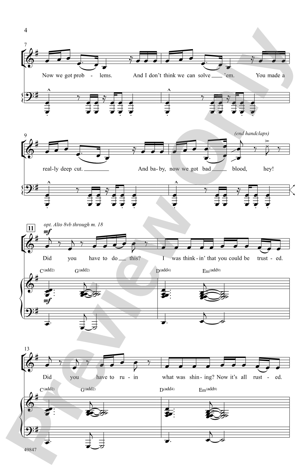 A Taylor Swift Suite: 2-Part / SSA Choral Octavo