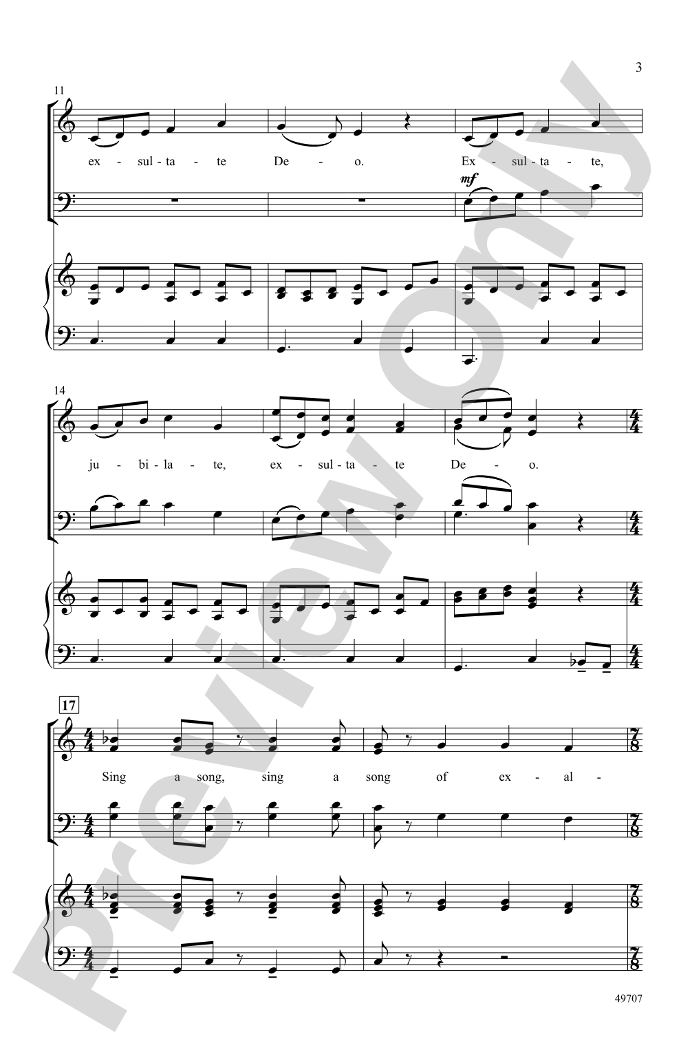 Exsultate in Seven: SATB Choral Octavo
