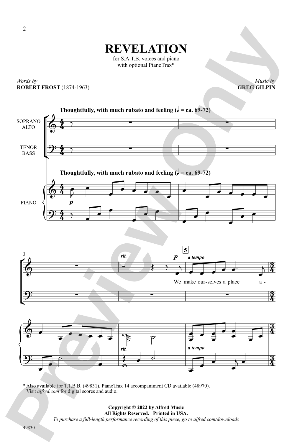 Revelation: SATB Choral Octavo