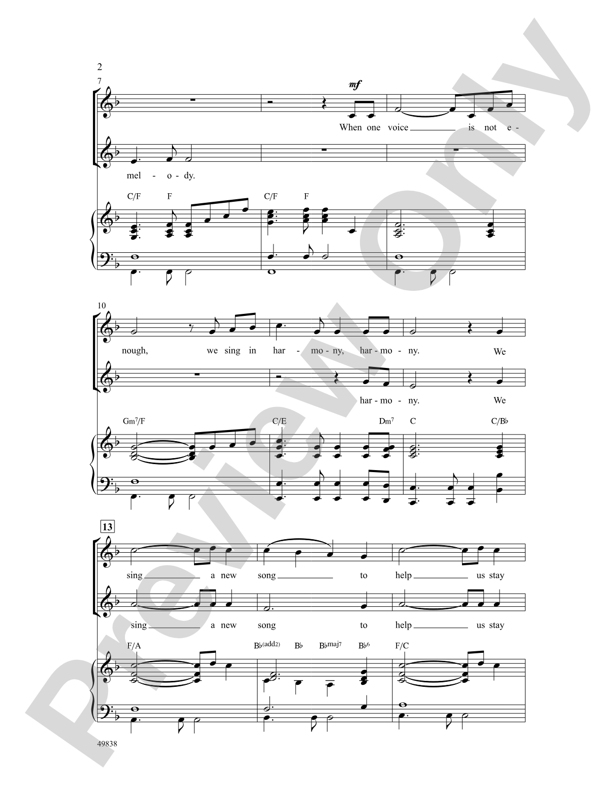 When Words Are Not Enough: 2-Part Choral Octavo