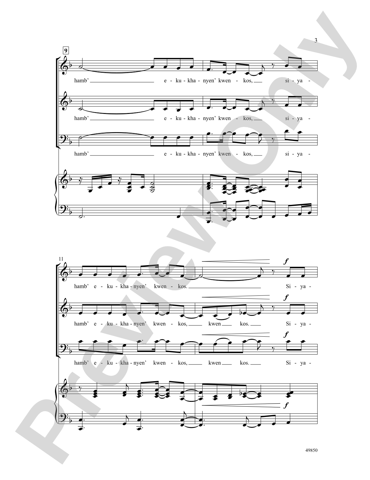 Siyahamba: 3-Part Mixed Choral Octavo | Victor C. Johnson