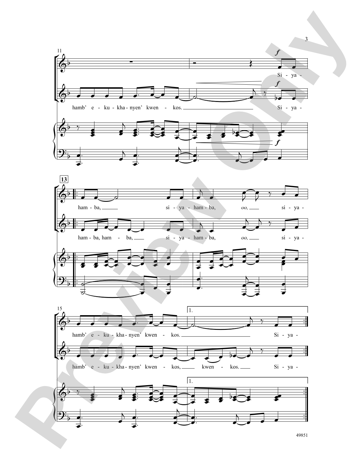 Siyahamba: 2-Part Choral Octavo