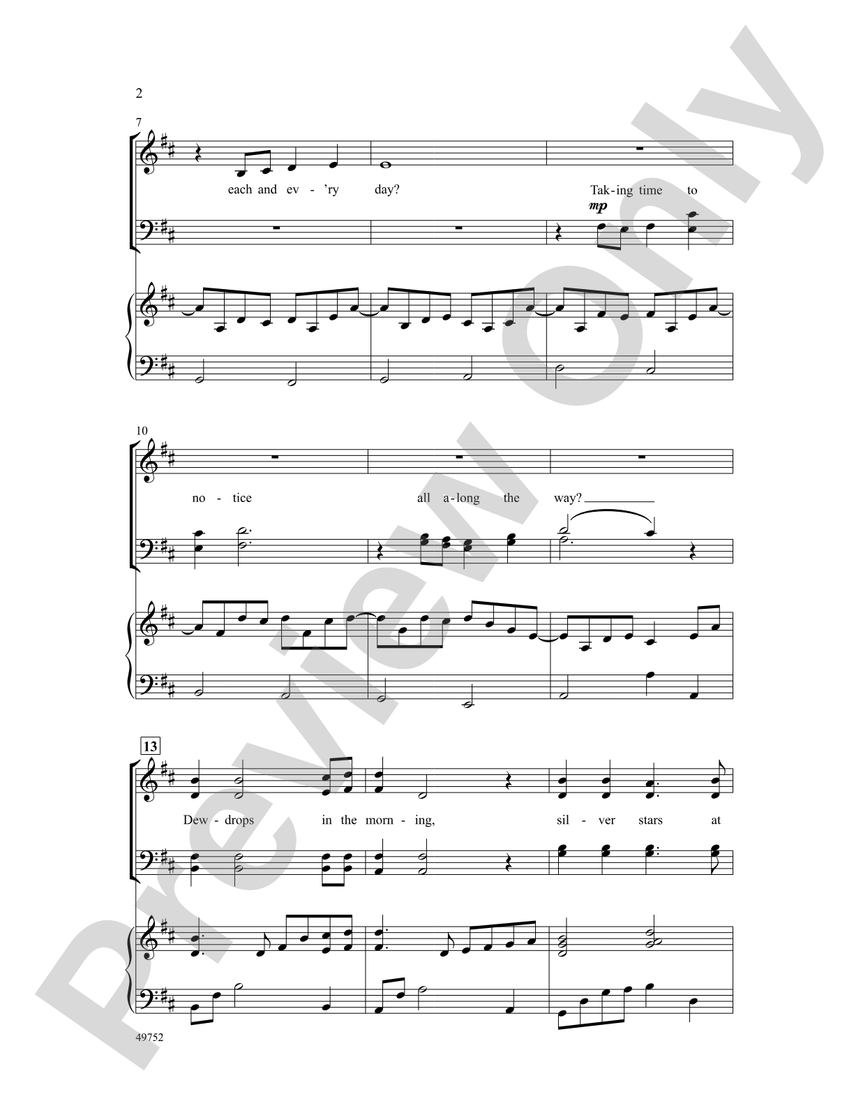 Count Your Blessings: SATB Choral Octavo
