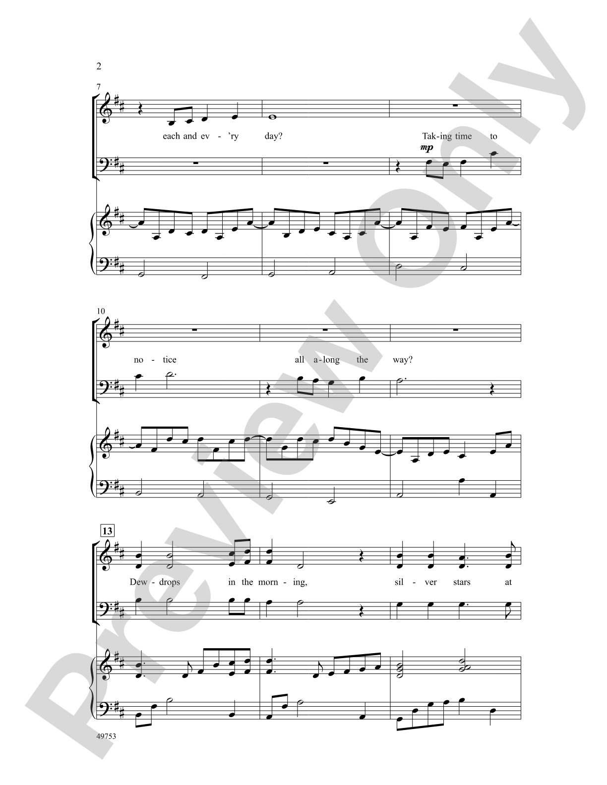 Count Your Blessings: SAB Choral Octavo
