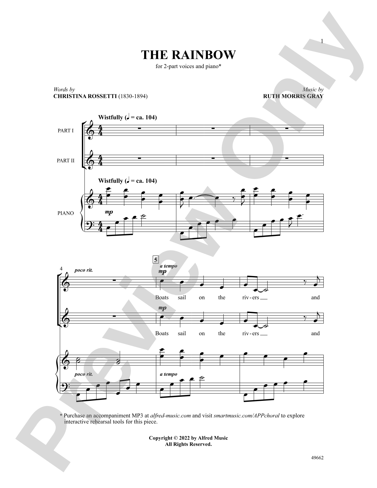 The Rainbow: 2-Part Choral Octavo