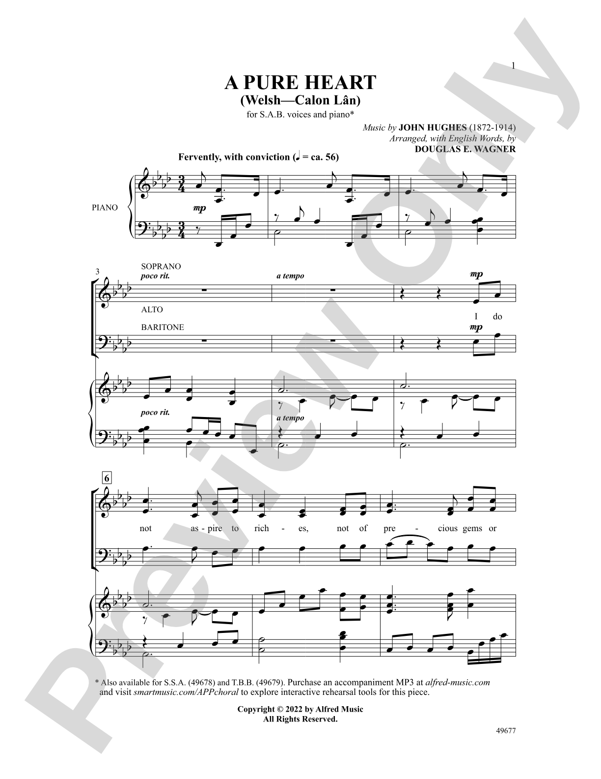 A Pure Heart: SAB Choral Octavo