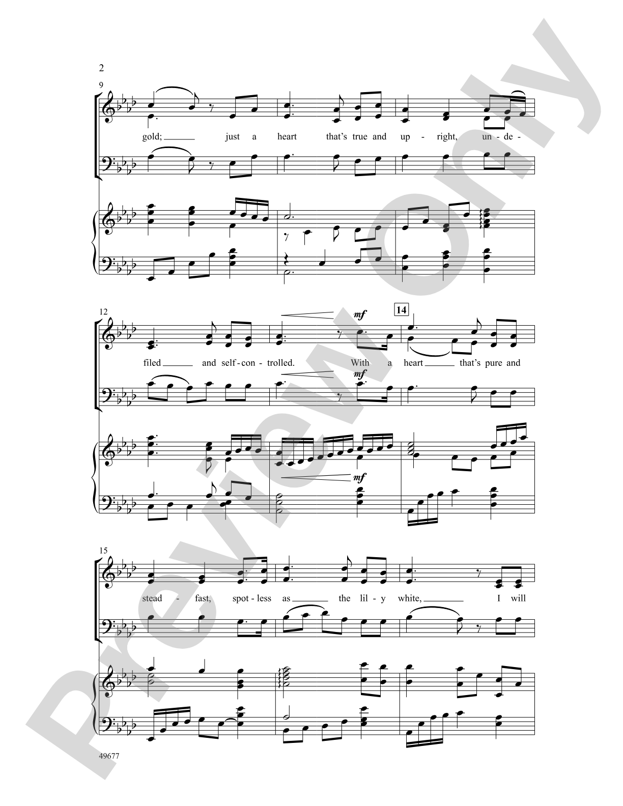 A Pure Heart: SAB Choral Octavo
