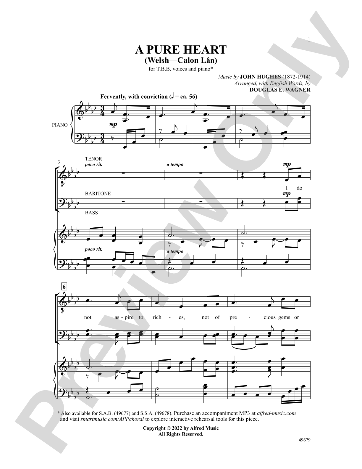 A Pure Heart: TBB Choral Octavo