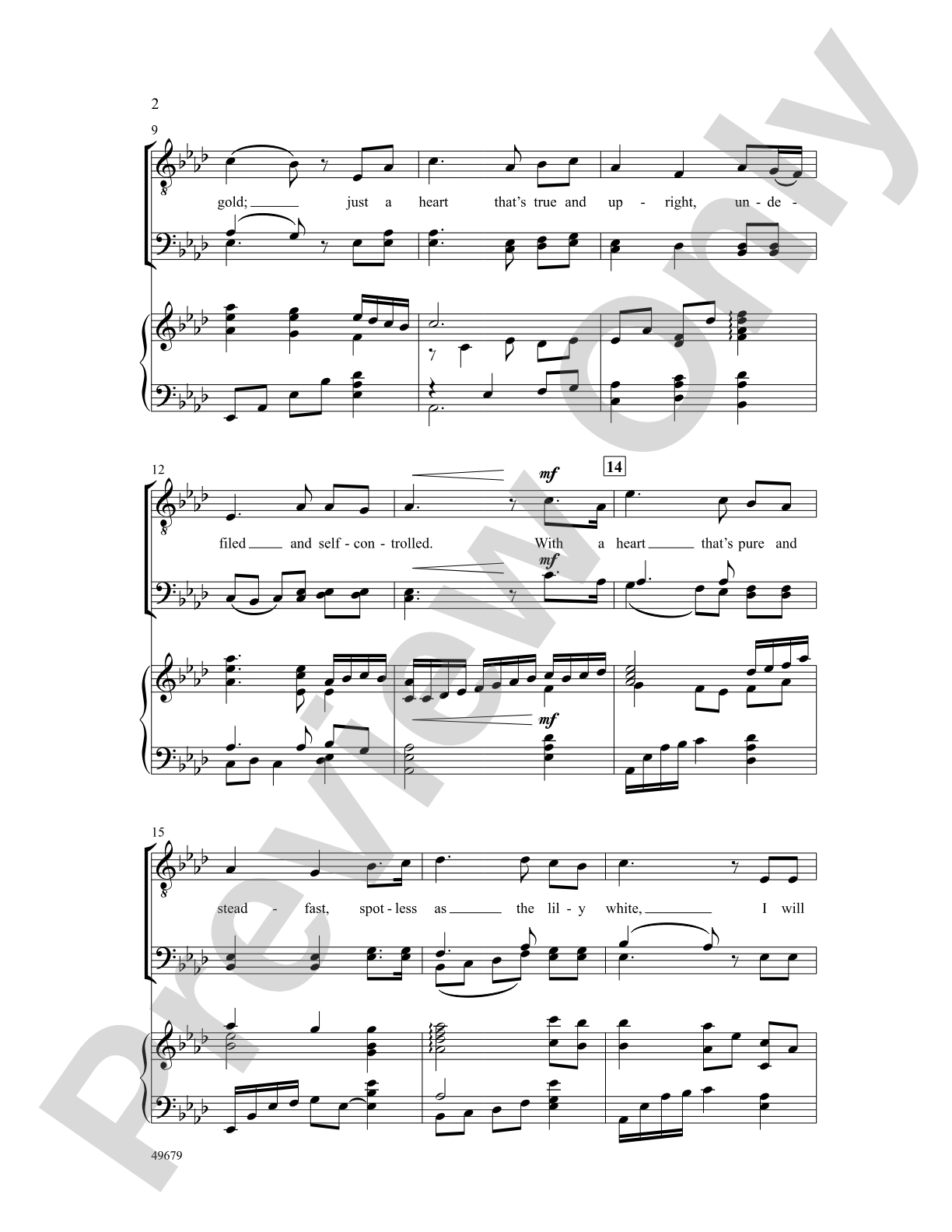 A Pure Heart: TBB Choral Octavo