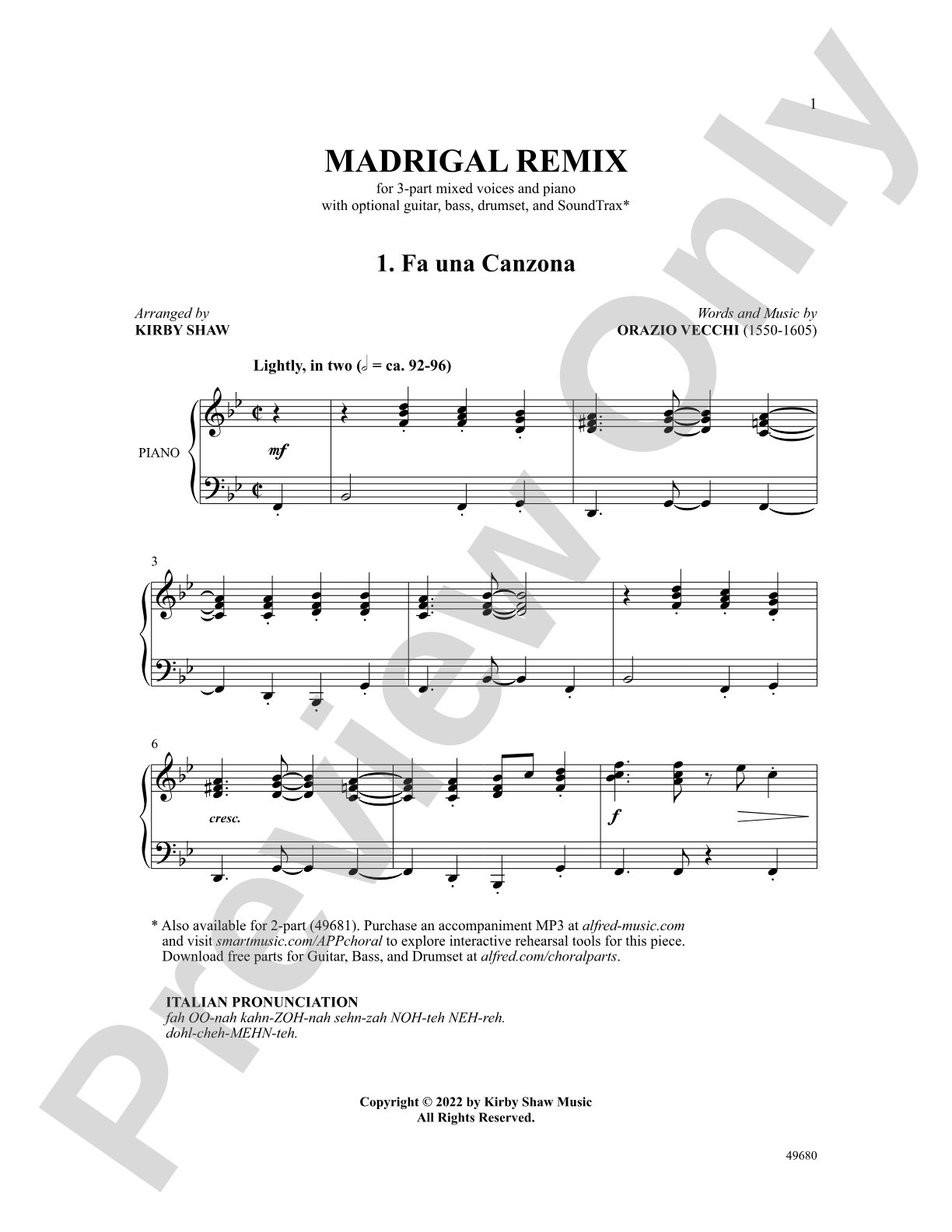 Madrigal Remix: 3-Part Mixed Choral Octavo