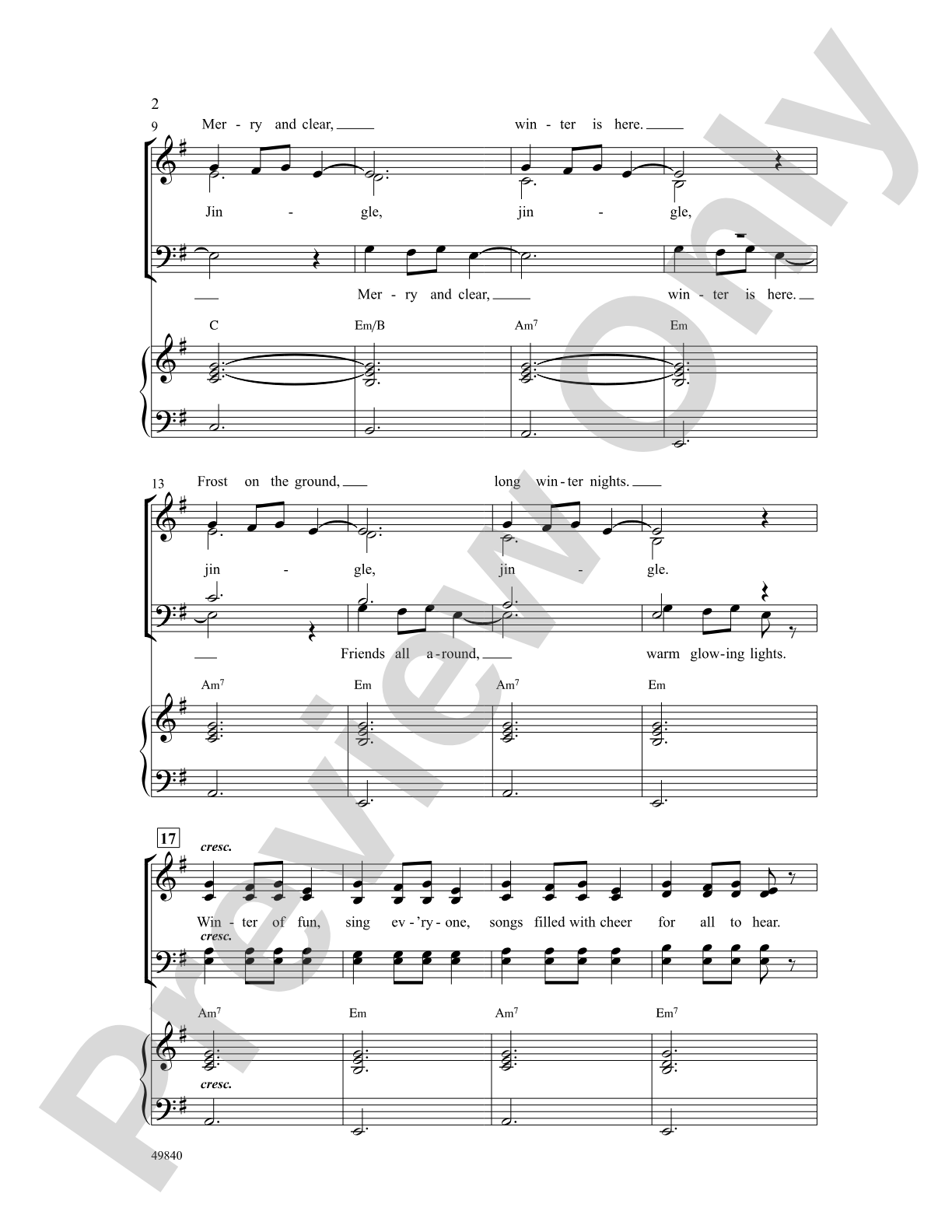 Winter Bells: SATB Choral Octavo